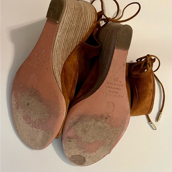 Aquazzura Tan Wedges - size 7 - Sexy Thing - Picture 5 of 9